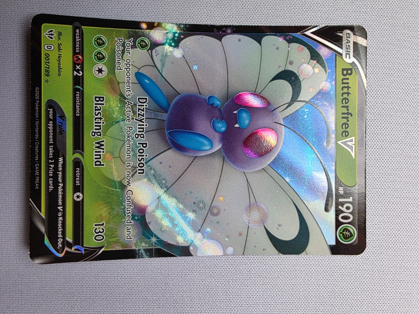 Butterfree V Holo Ultra Rare SWSH03: Darkness Ablaze 001/189 NM