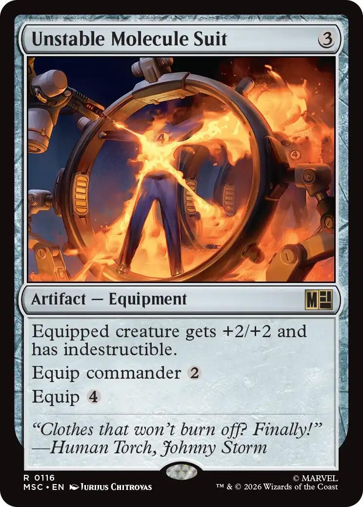 Unstable Molecule Suit – 116 – NM – Commander: Marvel Super Heroes – MTG