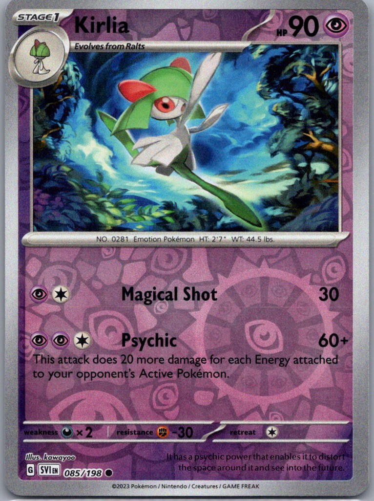 Kirlia Common Reverse Holo 085/198 SV01: Scarlet & Violet Base Set NM