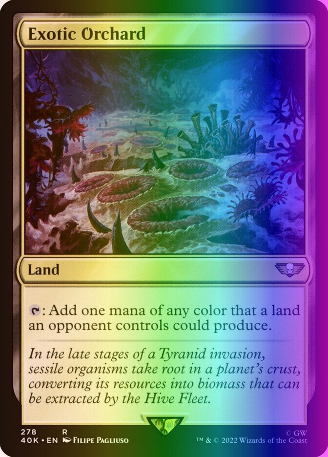 MTG Magic the Gathering Exotic Orchard (278/675) Warhammer 40,000 LP FOIL- Surge