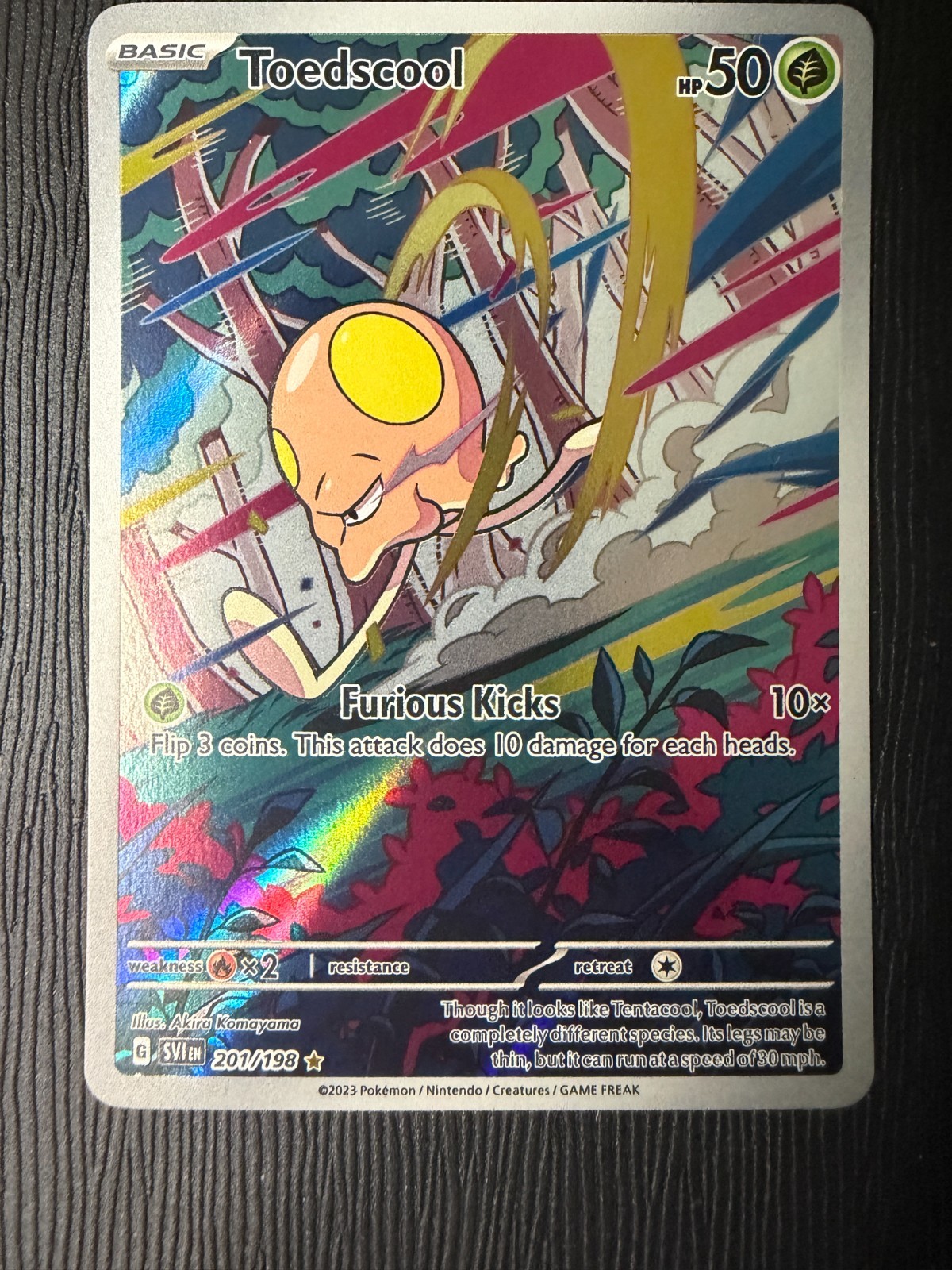 Toedscool 201/198 Secret Full Art Illustration Rare Pokémon TCG Near Mint – fast