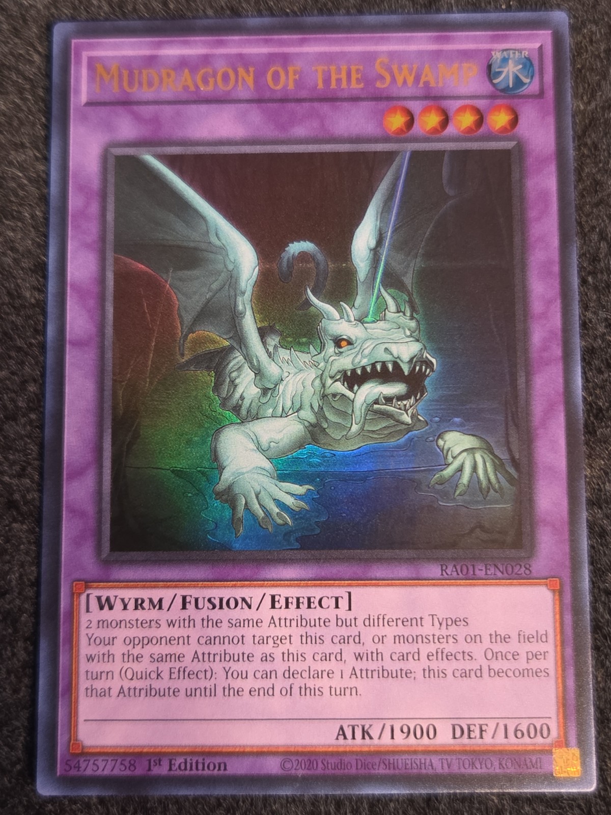 1X NM Mudragon of the Swamp – RA01-EN028 – Ultra Rare 1st Edition