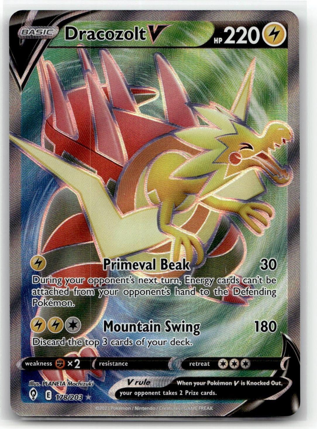 Dracozolt V 178/203 Ultra Rare Evolving Skies Pokemon Holo NM/M