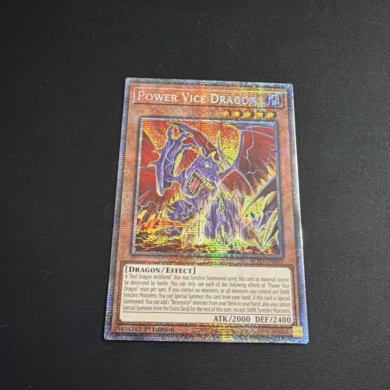 Power Vice Dragon (Starlight Rare) BLZD-EN002 Blazing Dominion 1st Edition