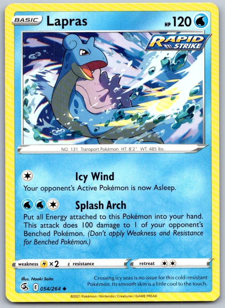 Lapras 054/264 Uncommon Fusion Strike Pokemon Near Mint