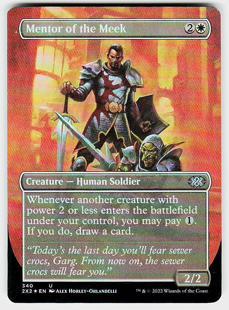 Mentor of the Meek (Borderless) Foil U Double Masters 2022 340 LP