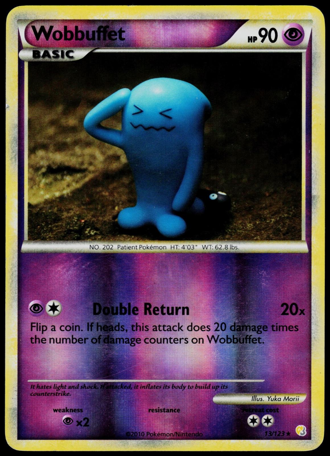 Wobbuffet 13/123 HeartGold & SoulSilver – Holo Pokemon LP (Rare)