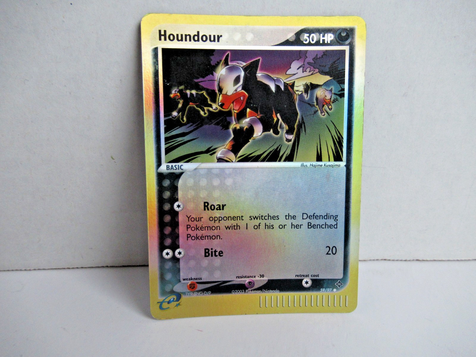2003 Pokemon EX Dragon Houndour Reverse Foil 59/97 LP