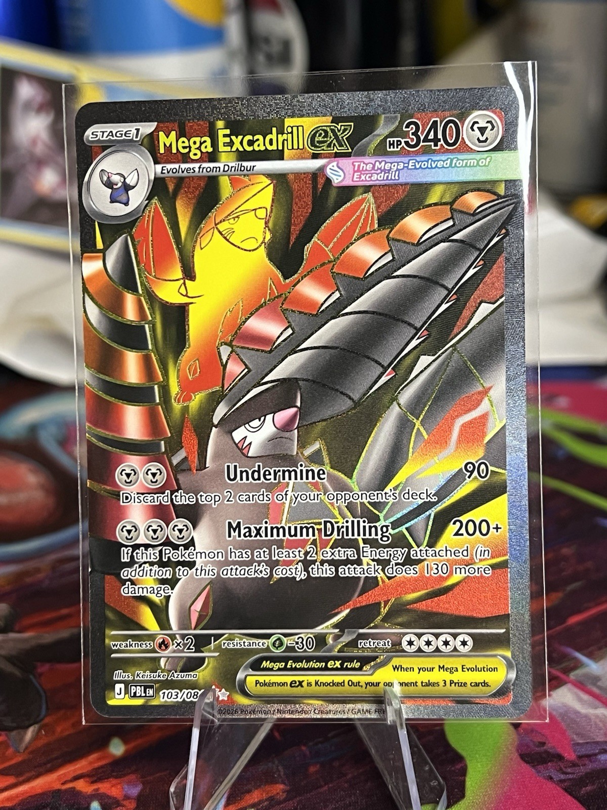 Mega Excadrill EX 103/084 Ultra Rare MINT Condition – Pokemon Pitch Black