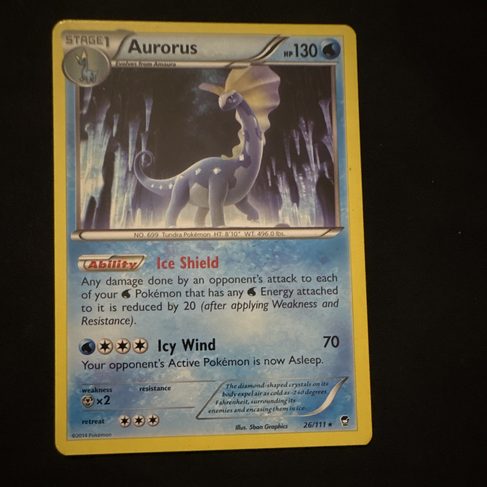 Pokemon TCG Aurorus 26/111 Rare Regular Stage 1 HP 130 XY Furious Fists EN