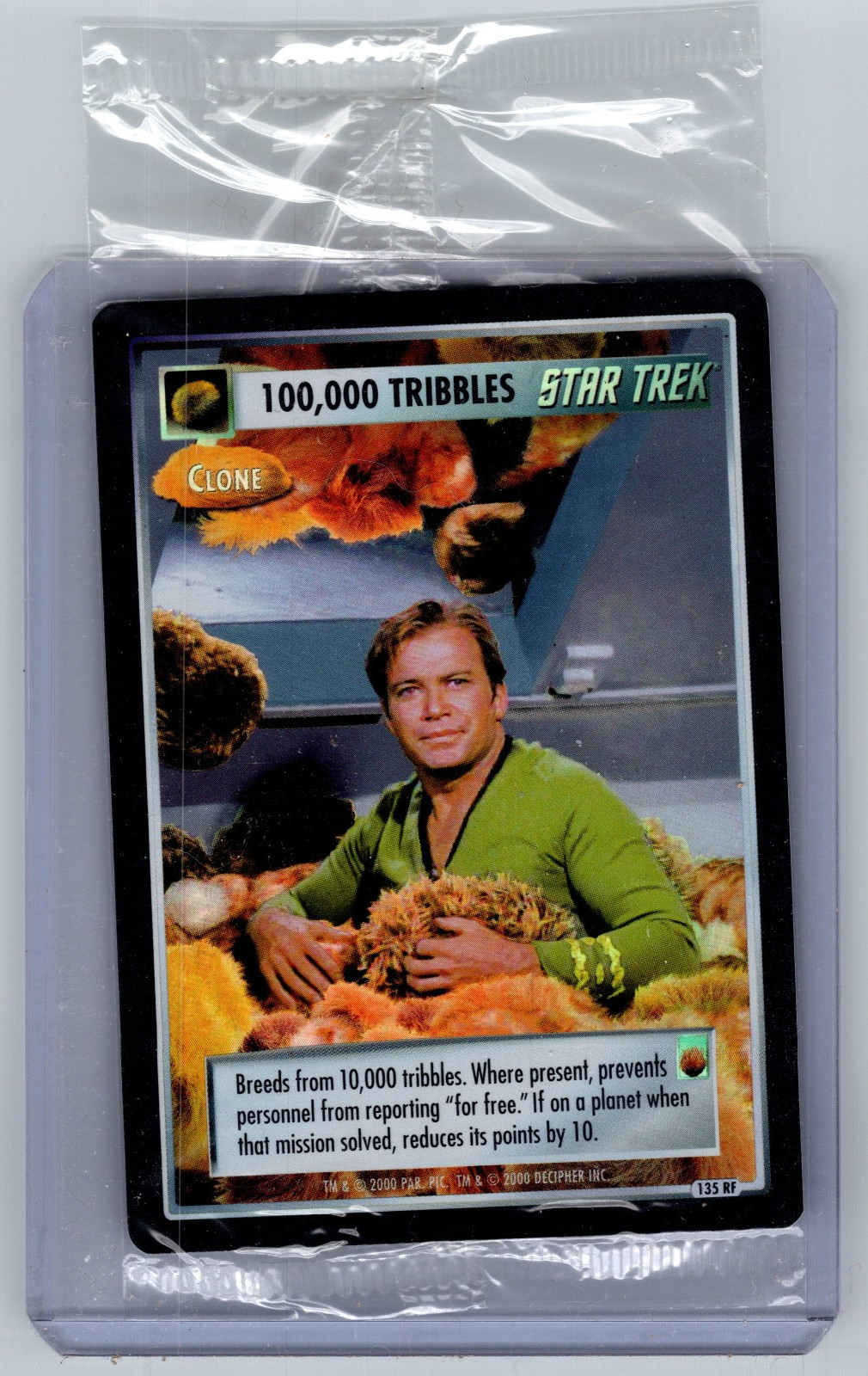 2000 Star Trek CCG Reflections – 100,000 Tribbles – Foil Box Topper Promo Card