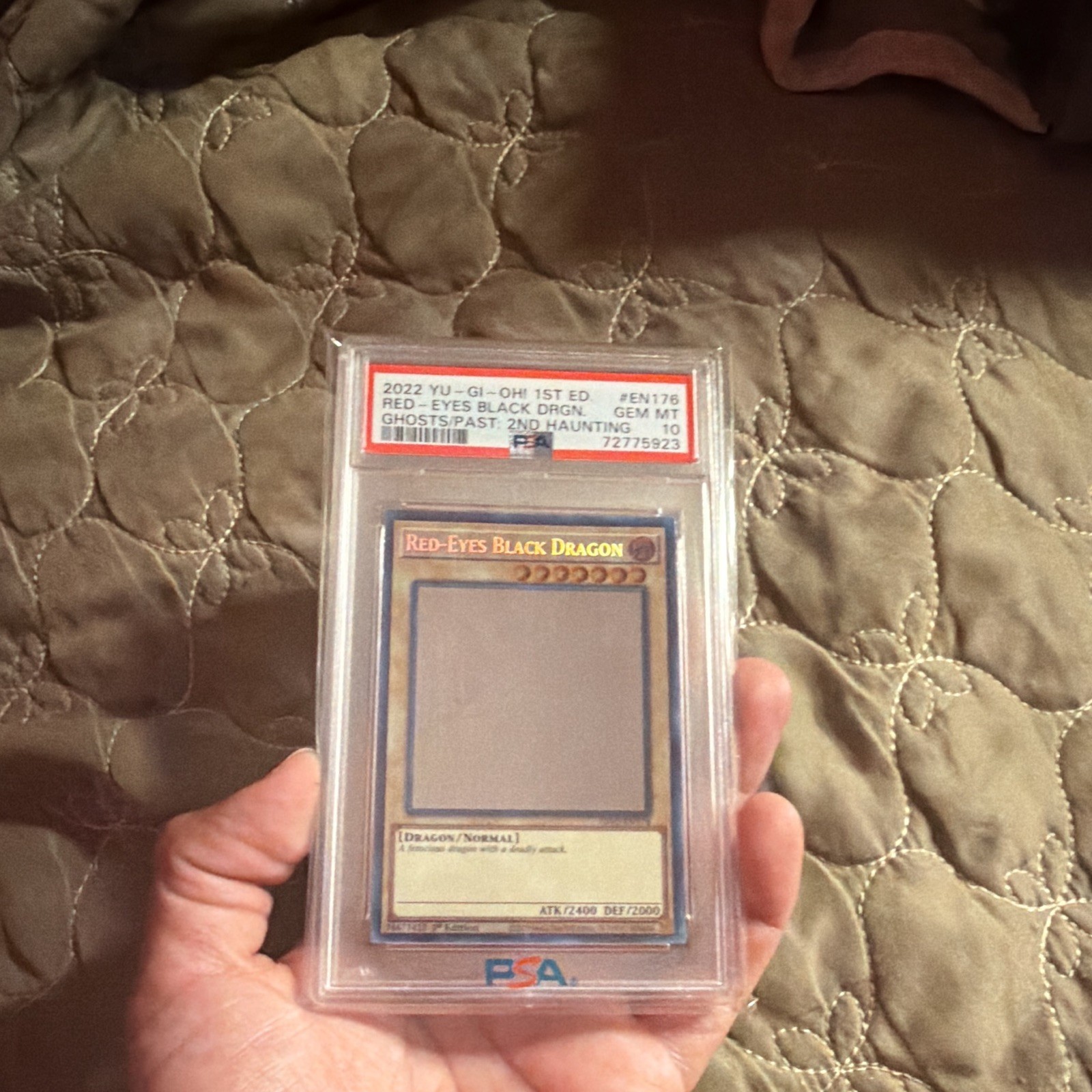 Konami Yu-Gi-Oh! Red-Eyes Black Dragon Ghost Rare 1st Ed PSA GFP2-EN176