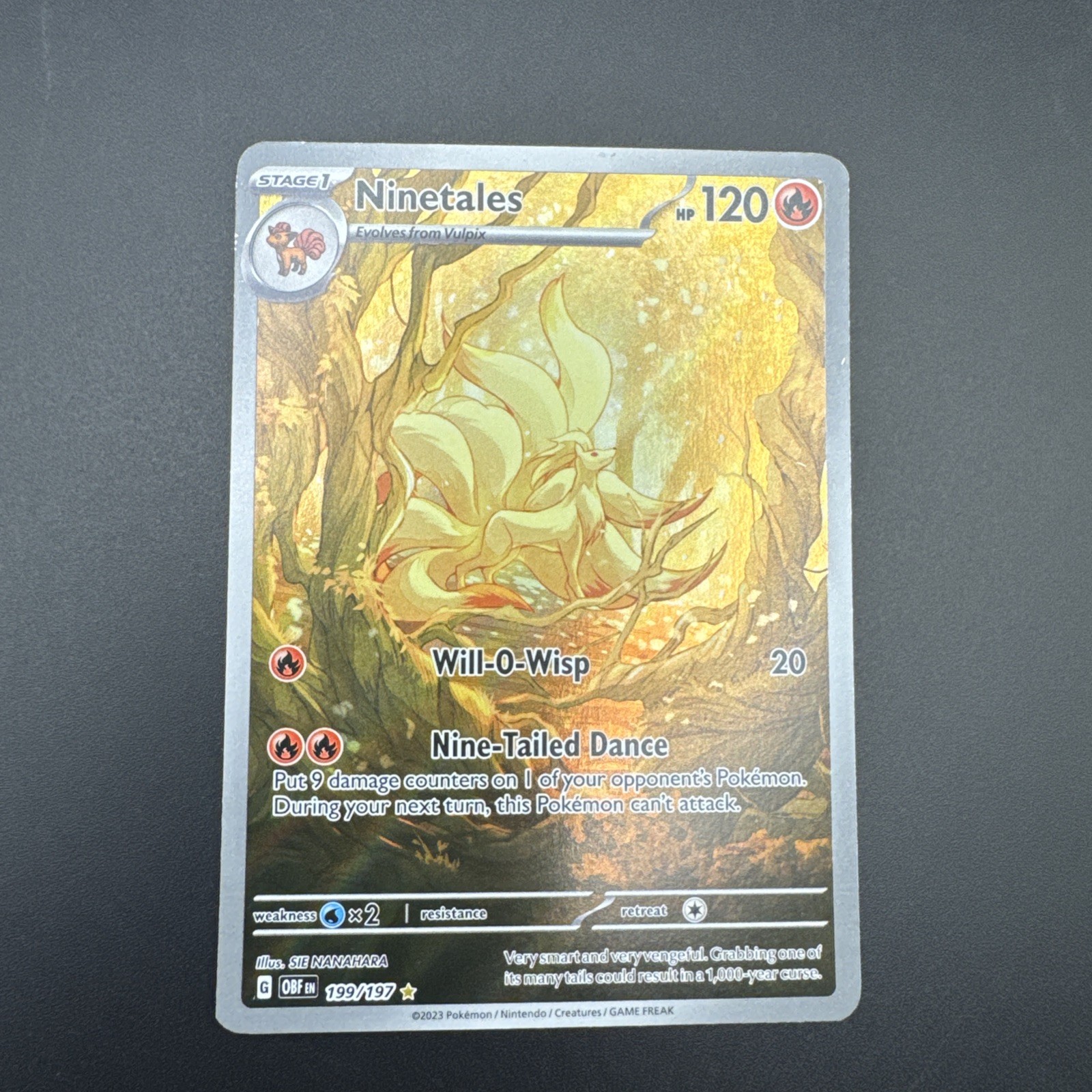Ninetales 199/197 SV03: Obsidian Flames Holo