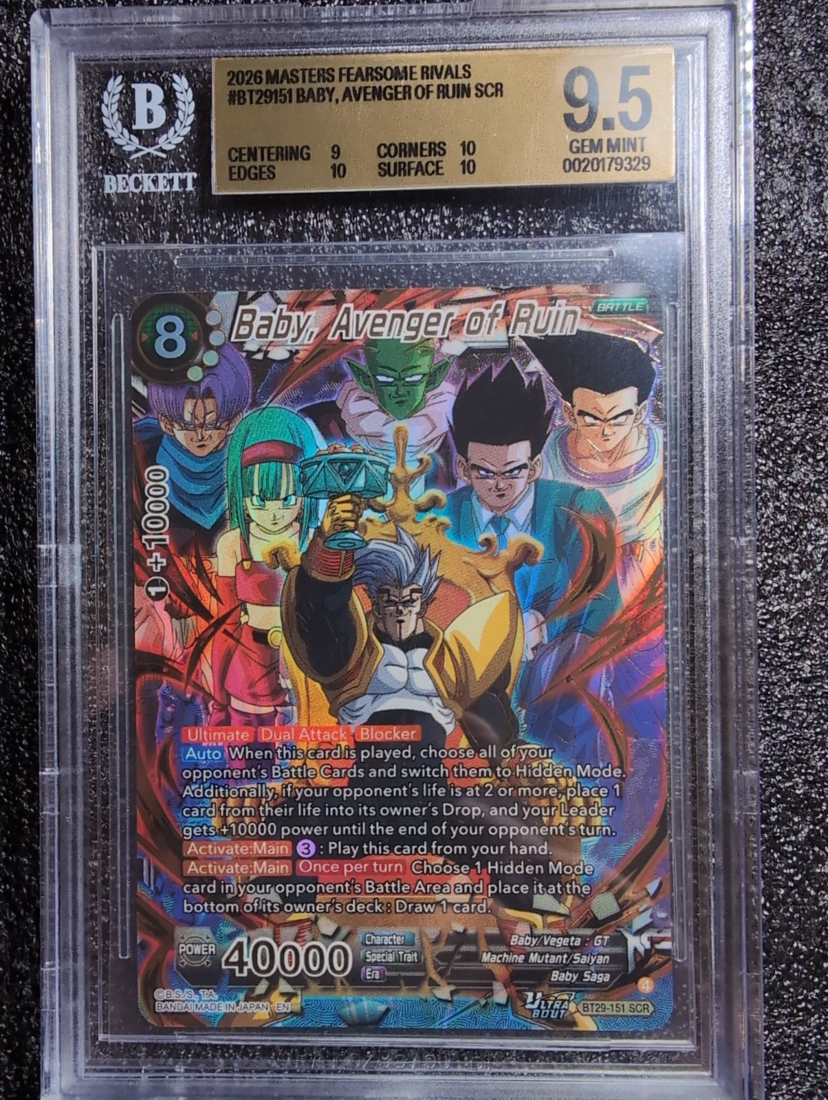 2026 Masters Fearsome Rivals BT29-151 SCR Baby, Avenger Of Ruin BGS 9.5
