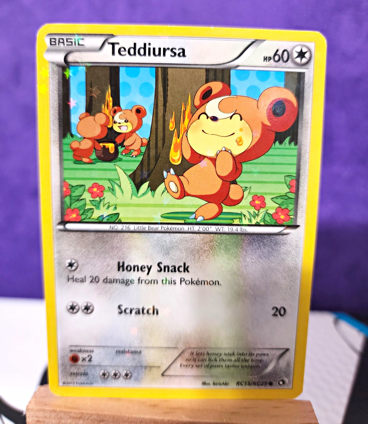 Pokemon TCG Teddiursa RC15/RC25 Legendary Treasures Radiant Collection Holo