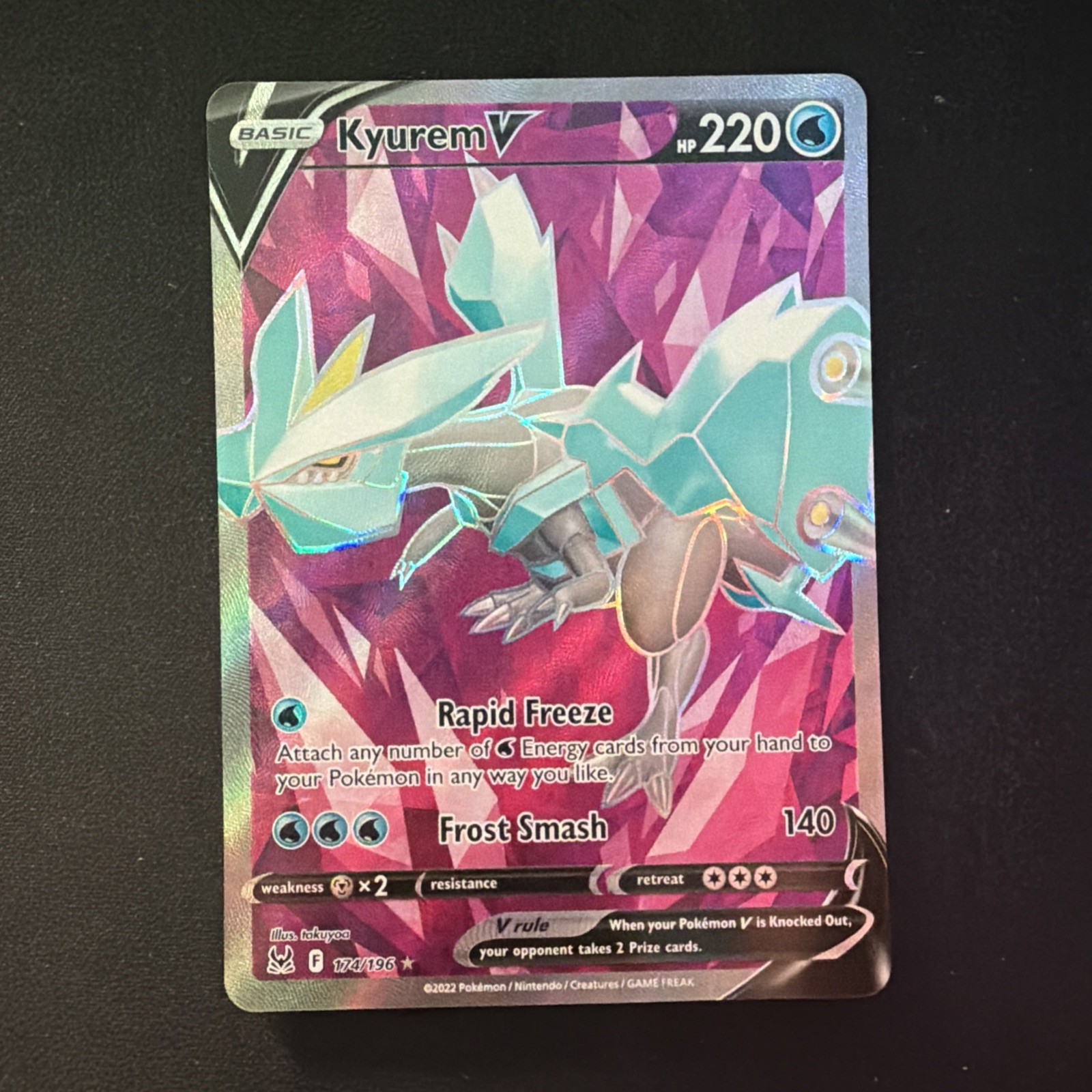 Kyurem V 174/196 Ultra Rare Lost Origin Pokemon Holo Near Mint