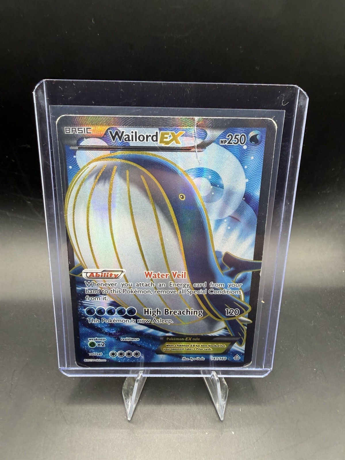 Pokemon Wailord EX 147/160 Full Art Ultra Rare Holo Card XY Primal Clash Hp DMG