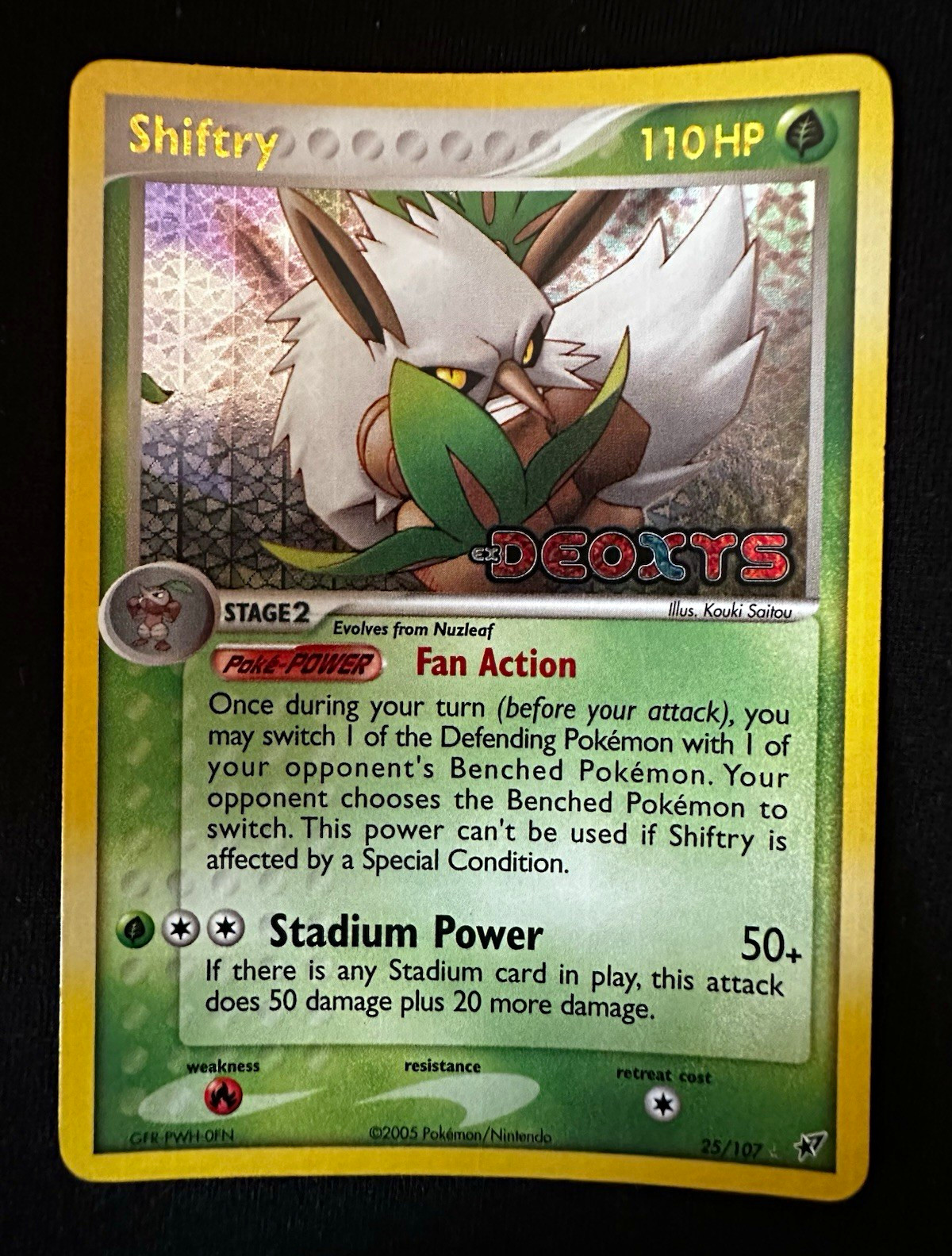 The Pokémon Company Shiftry 25/107 Deoxys Reverse Holo Rare 110 HP EN
