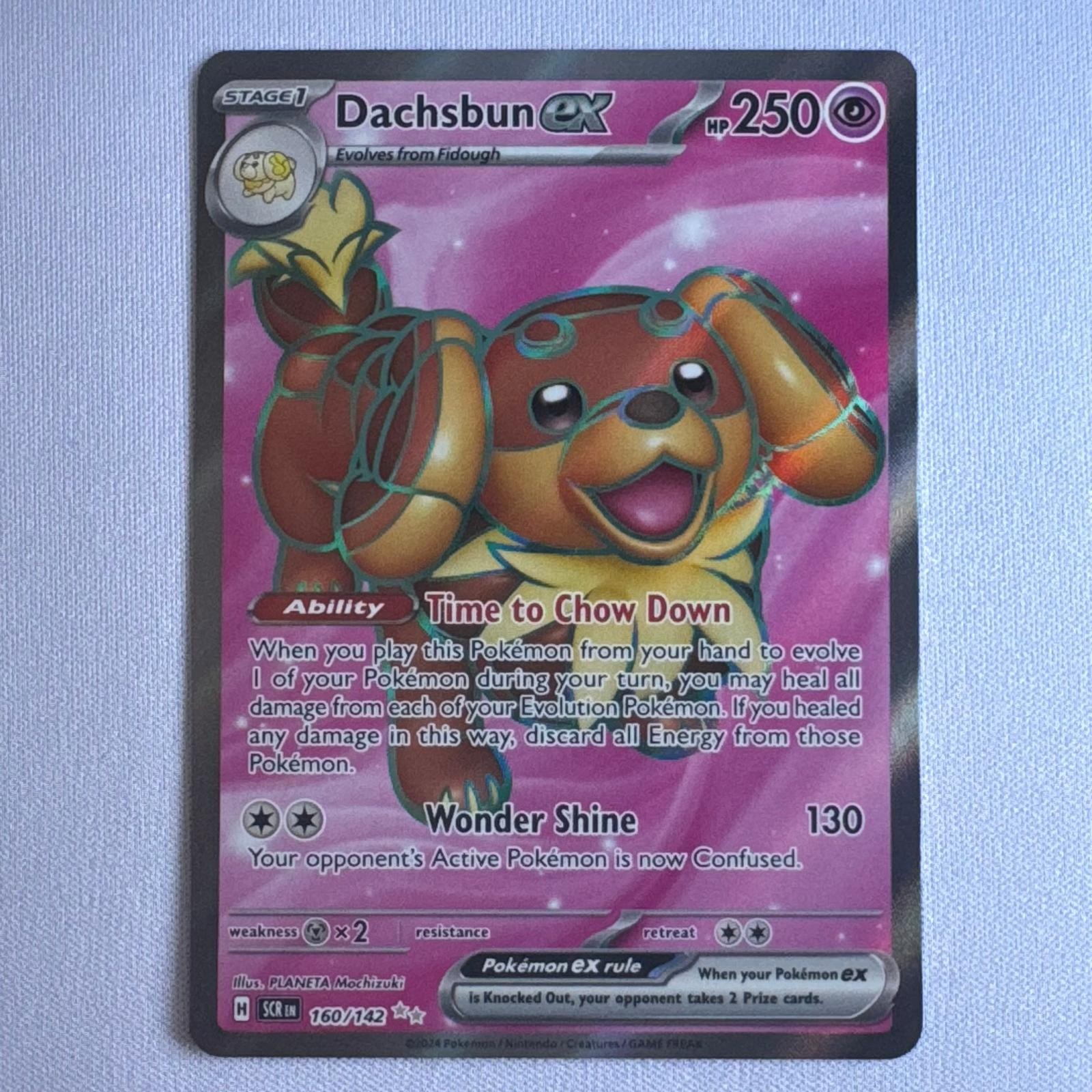 Dachsbun ex 160/142 Ultra Rare Stellar Crown Pokemon Holo Near Mint