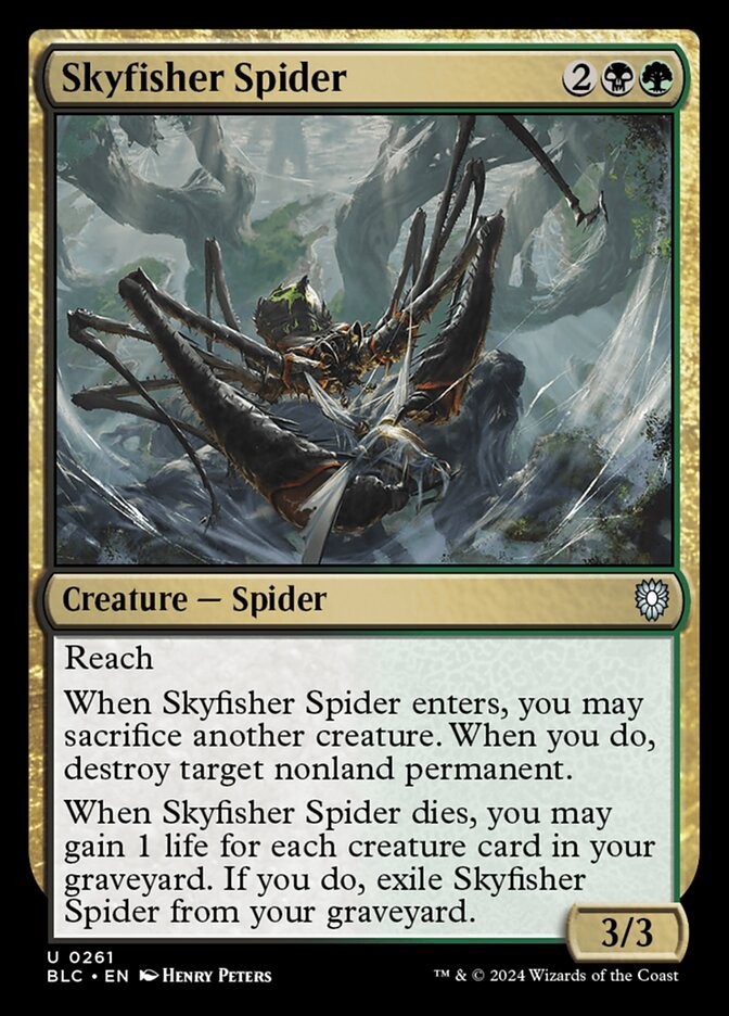 Skyfisher Spider 261 NM Bloomburrow Commander MTG