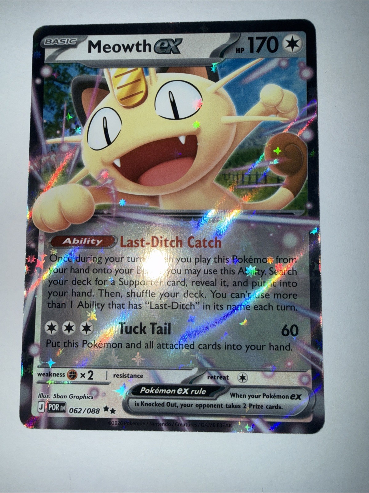 Meowth ex 062/088 Me03: Perfect Order Holo