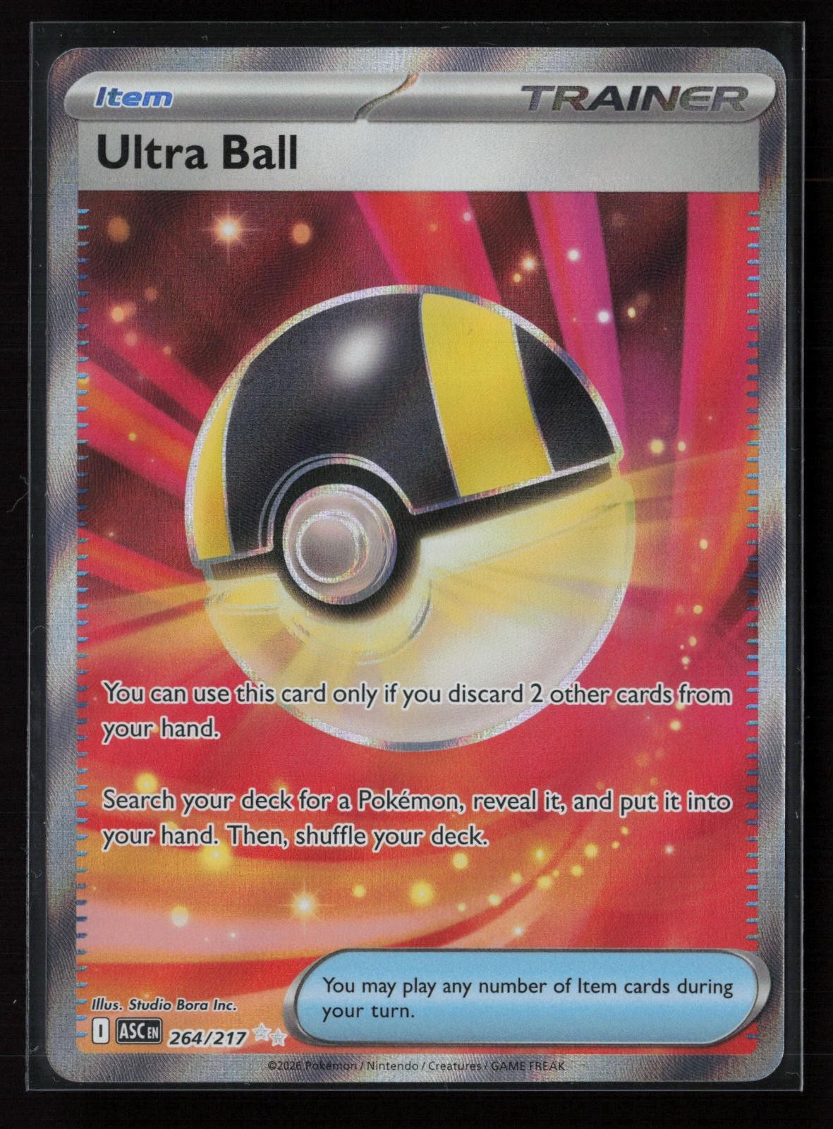 Ultra Ball 264/217 Ultra Rare Ascended Heroes Pokemon Holo