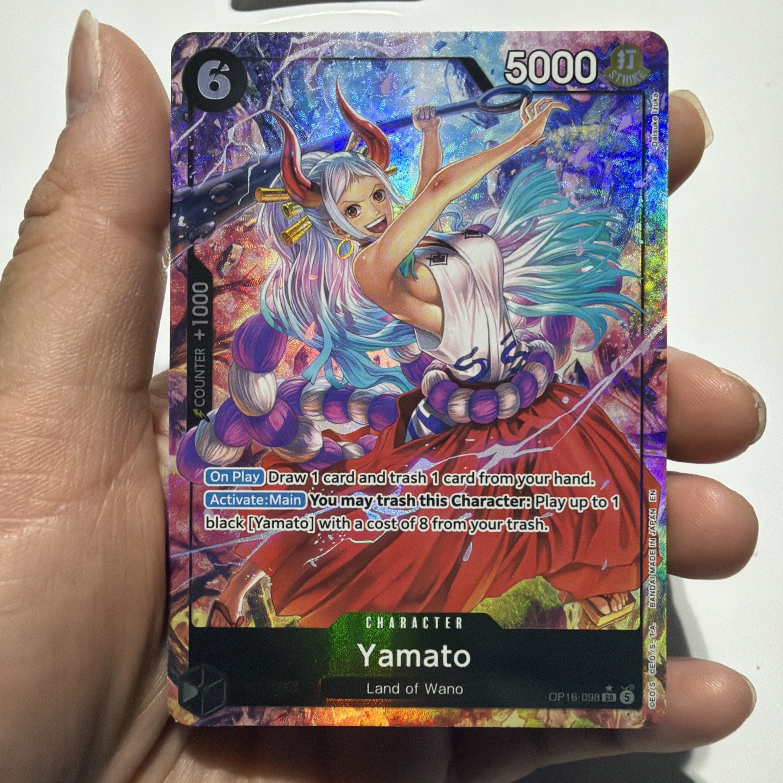 YAMATO Alternate Art OP16-098 SR The Time of Battle One Piece Foil NM
