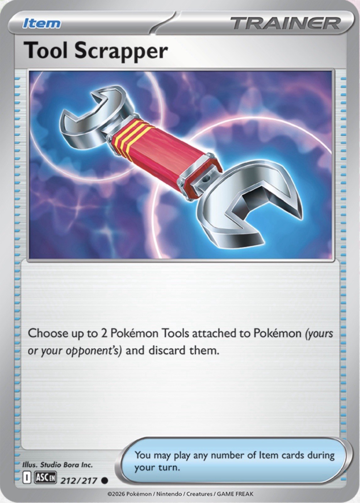 Tool Scrapper 212/217 Pokémon ME: Ascended Heroes Common Regular 2026 NM
