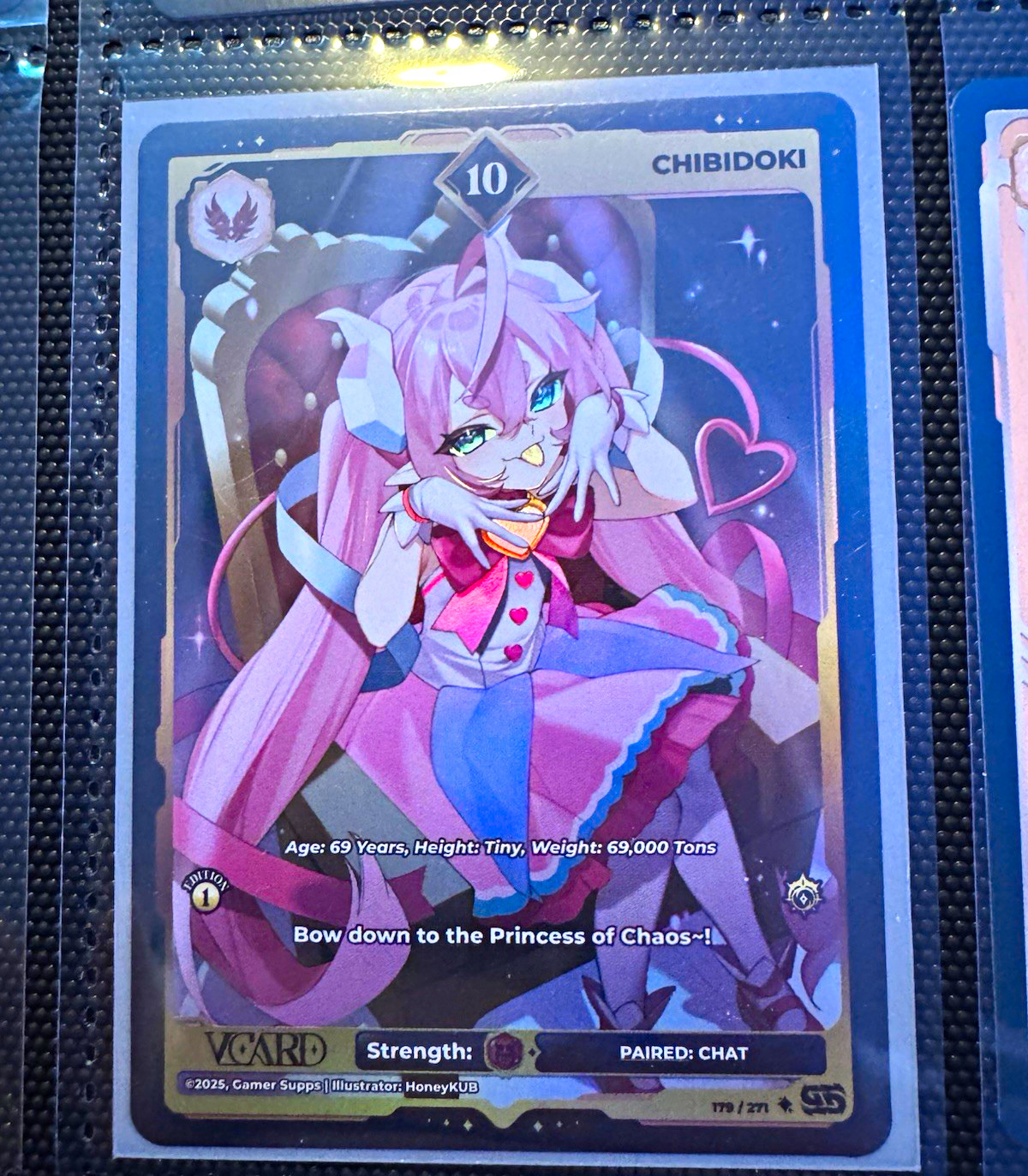 Gamer Supps 2025 V-Card Chibidoki 179/271 Foil 1st Edition HoneyKUB