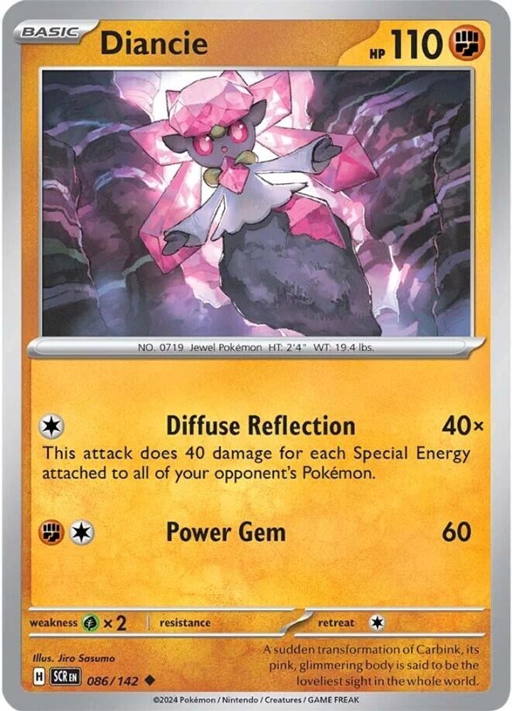 Diancie SCR 086/142 Pokémon SV07: Stellar Crown Uncommon EN NM
