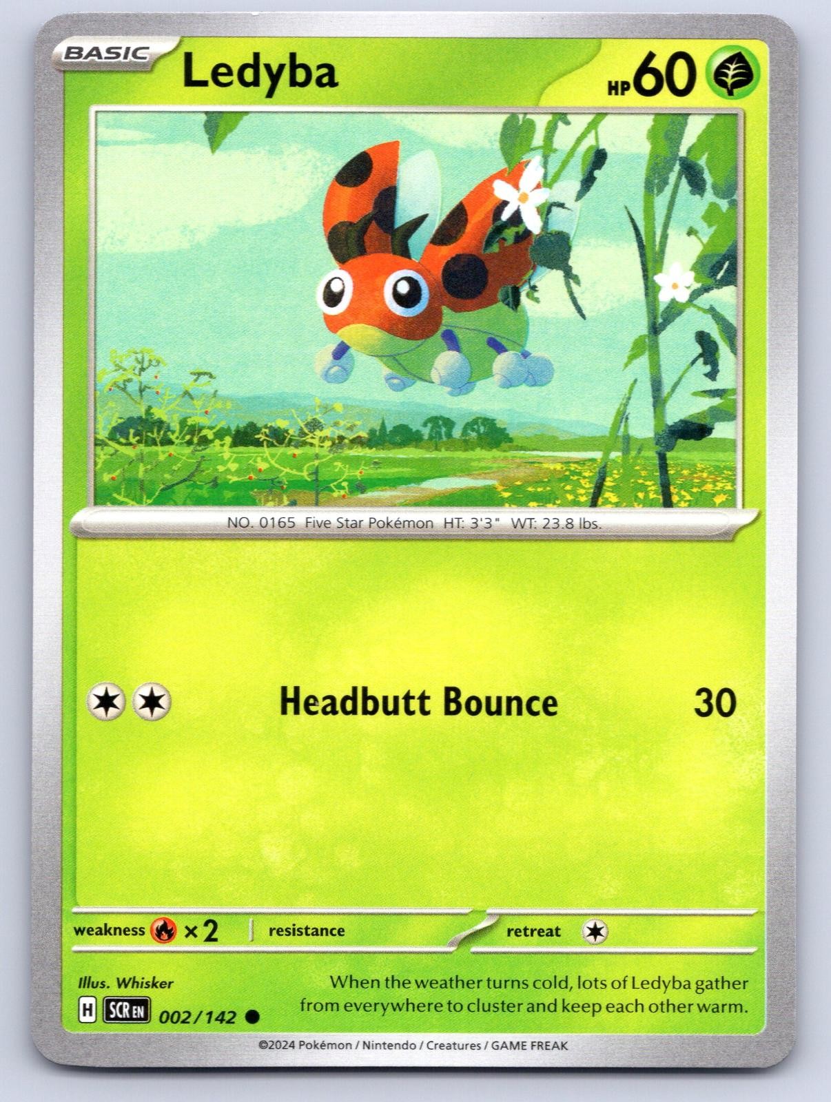 Ledyba 2/142 Common Stellar Crown Pokemon Near Mint