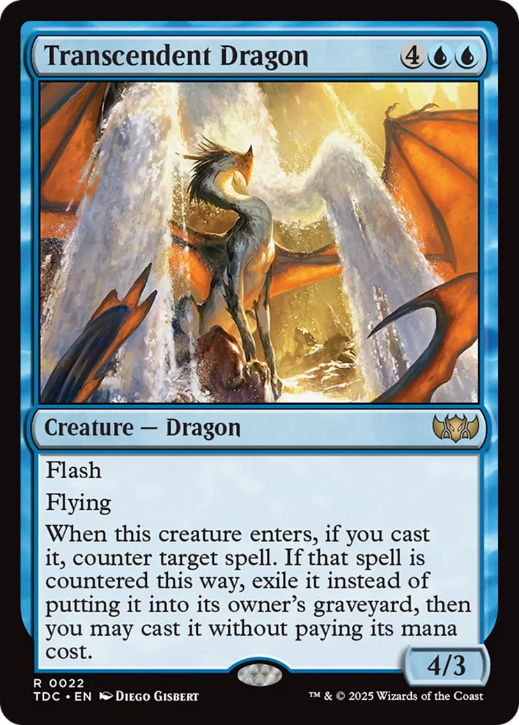 MTG Transcendent Dragon [Tarkir: Dragonstorm Commander] Near Mint Magic