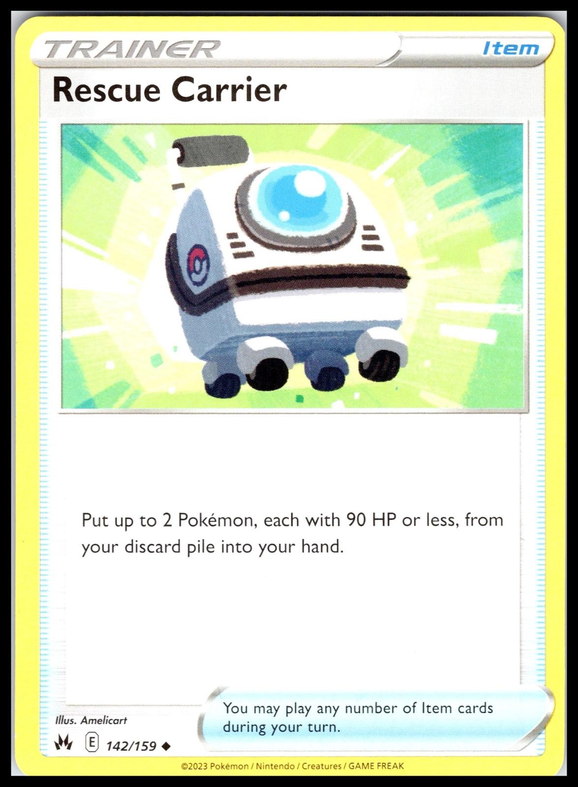 RESCUE CARRIER – Pokemon – Amelicart 142/159 CRZ Crown Zenith – LP