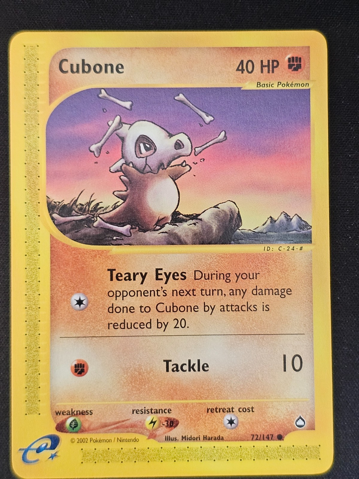 Pokemon TCG Cubone 72 Aquapolis Mint Near Mint (non-holo)