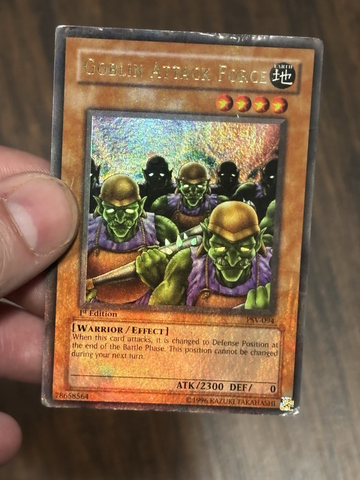Yugioh Goblin Attack Force PSV-094 Ultra Rare 1st Edition Holo Bleed Error