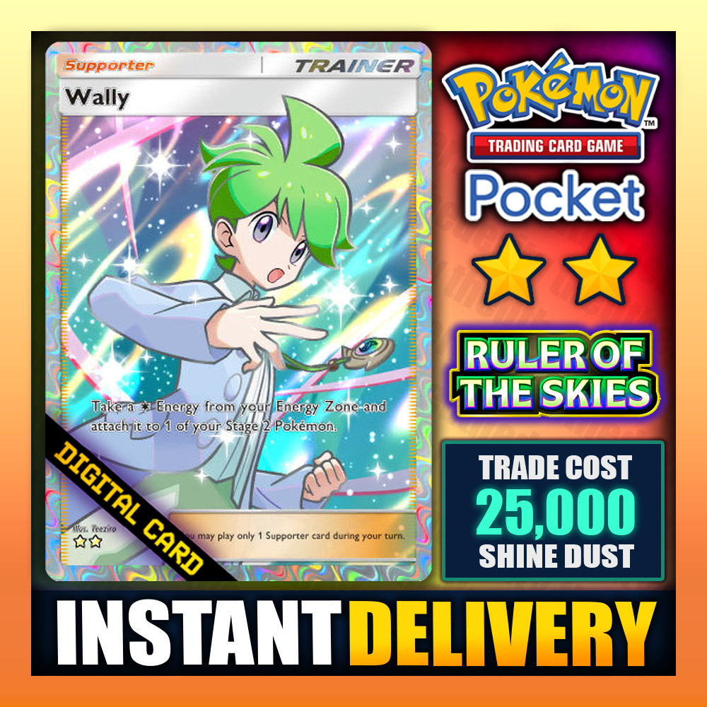 Wally – Pokemon TCG Pocket – Full Art ⭐⭐ Ruler of the Skies – English – Fast ✅