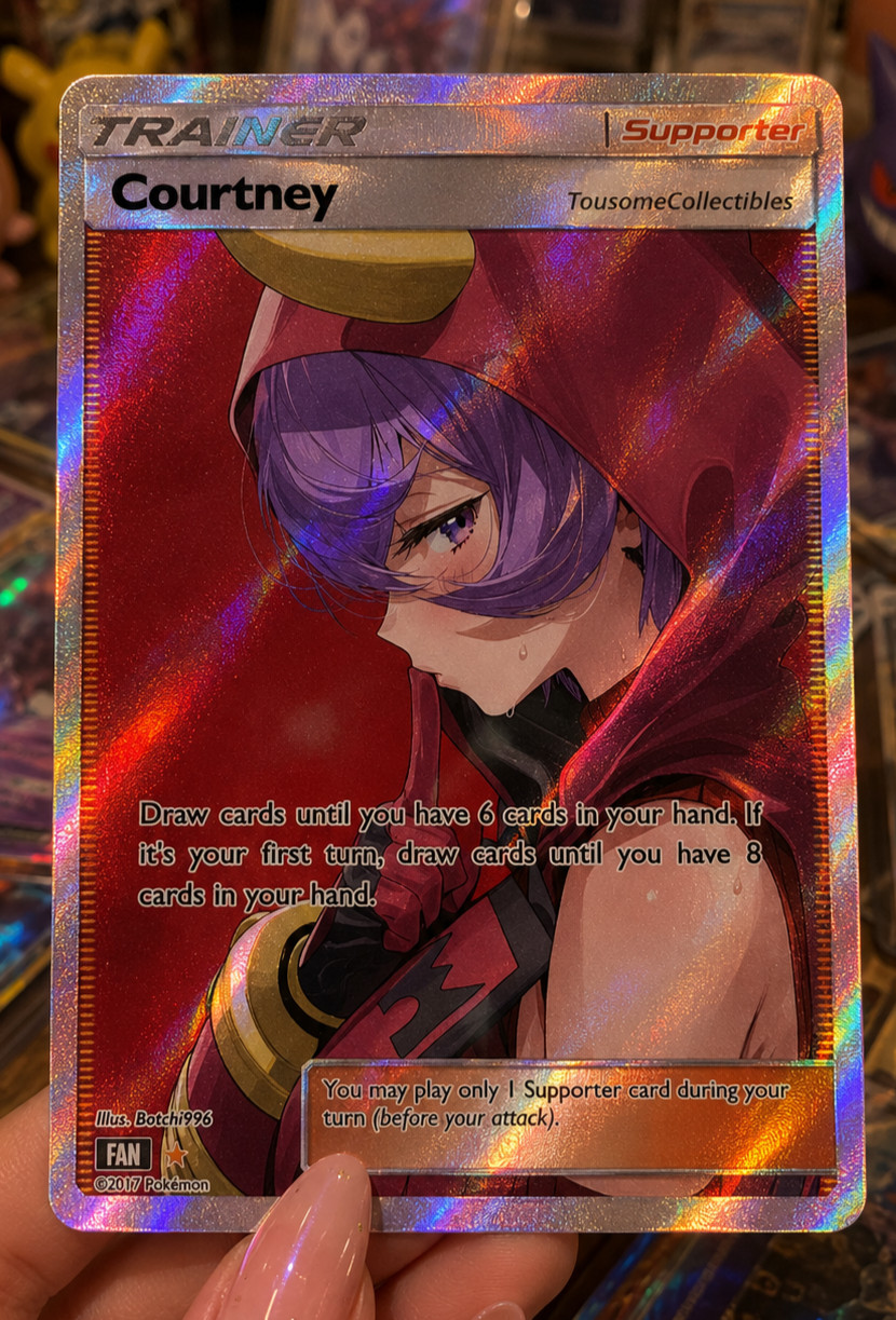 Pokemon Full Courtney Waifu Altered Art Custom Card Print