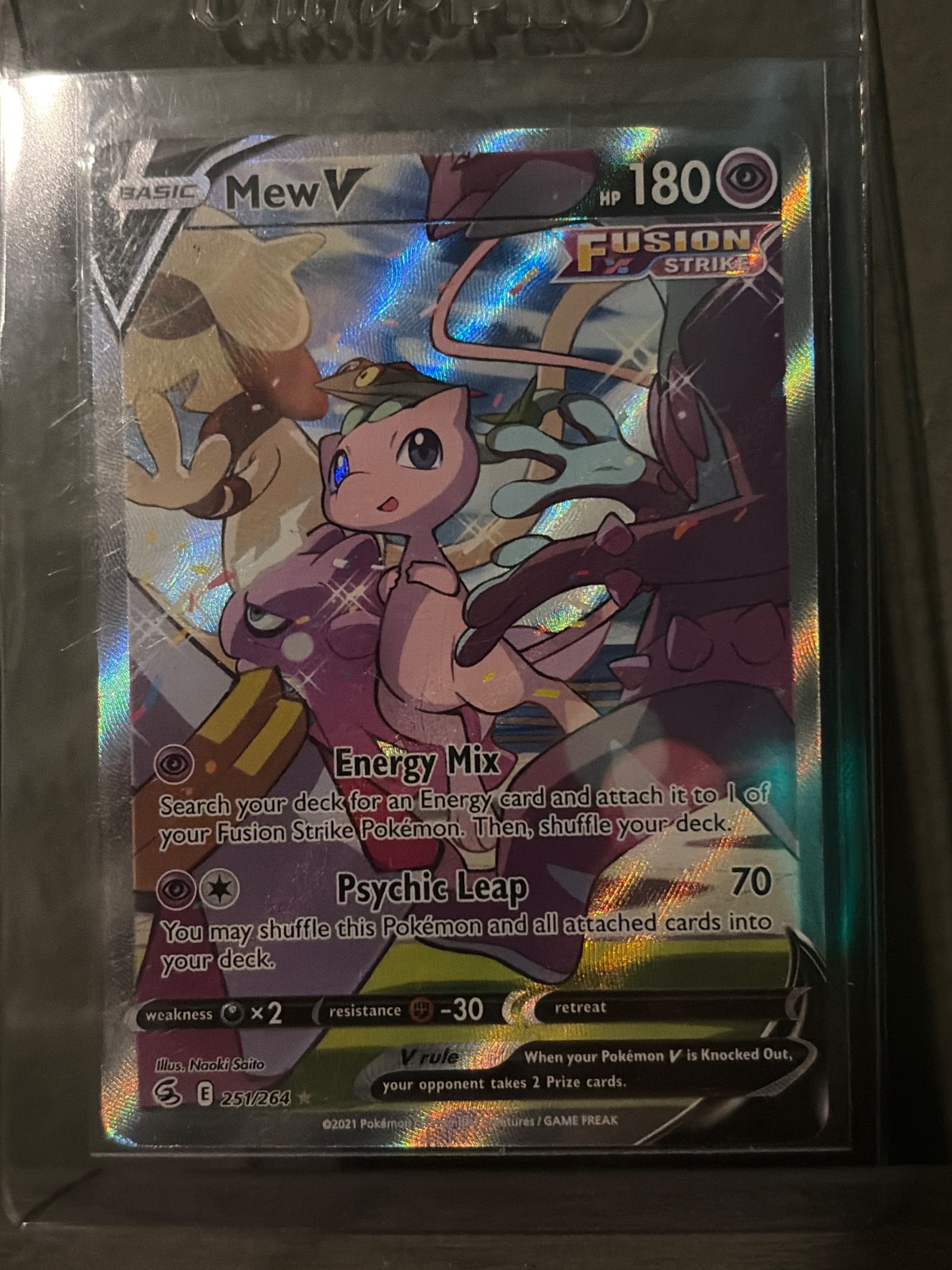 Mew V (Alternate Full Art) 251/264 Swsh08: Fusion Strike Holo