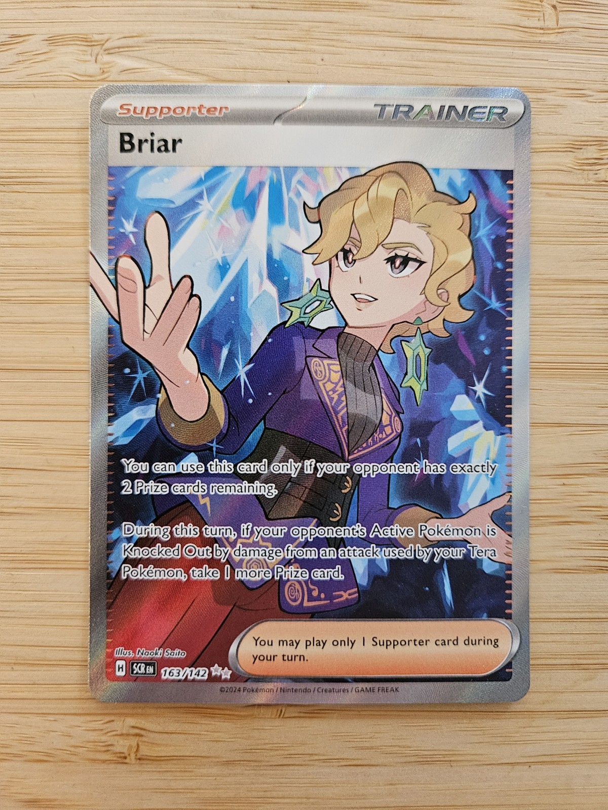 Briar 163/142 Stellar Crown (SCR) NM Full Art Pokemon Card