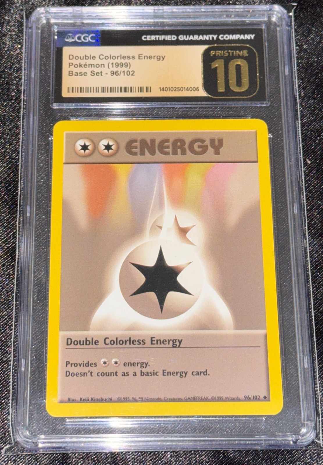 CGC 10 Pristine Double Colourless Energy – Base Set – 96/102 – Pokemon Card