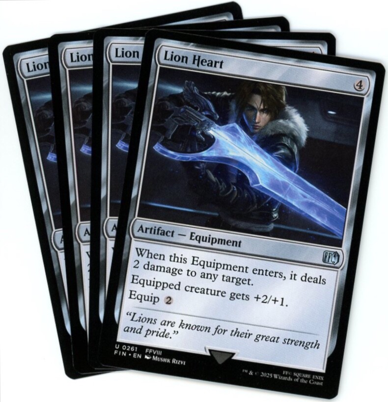 x4 Lion Heart – 0261 – Final Fantasy – MTG – NM/M