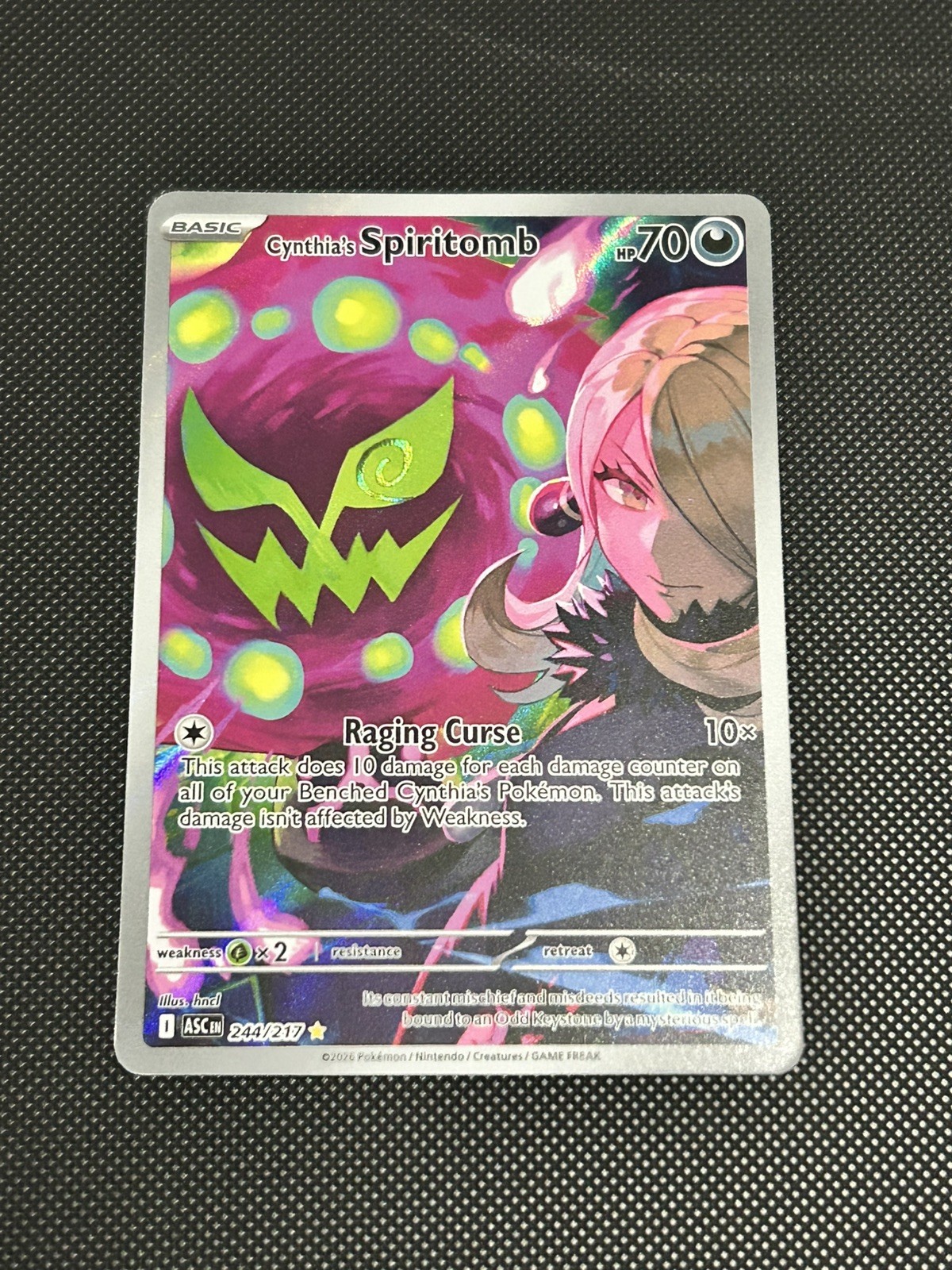 Pokemon Cynthia’s Spiritomb 244/217 Me: Ascended Heroes Holo Illustration Rare