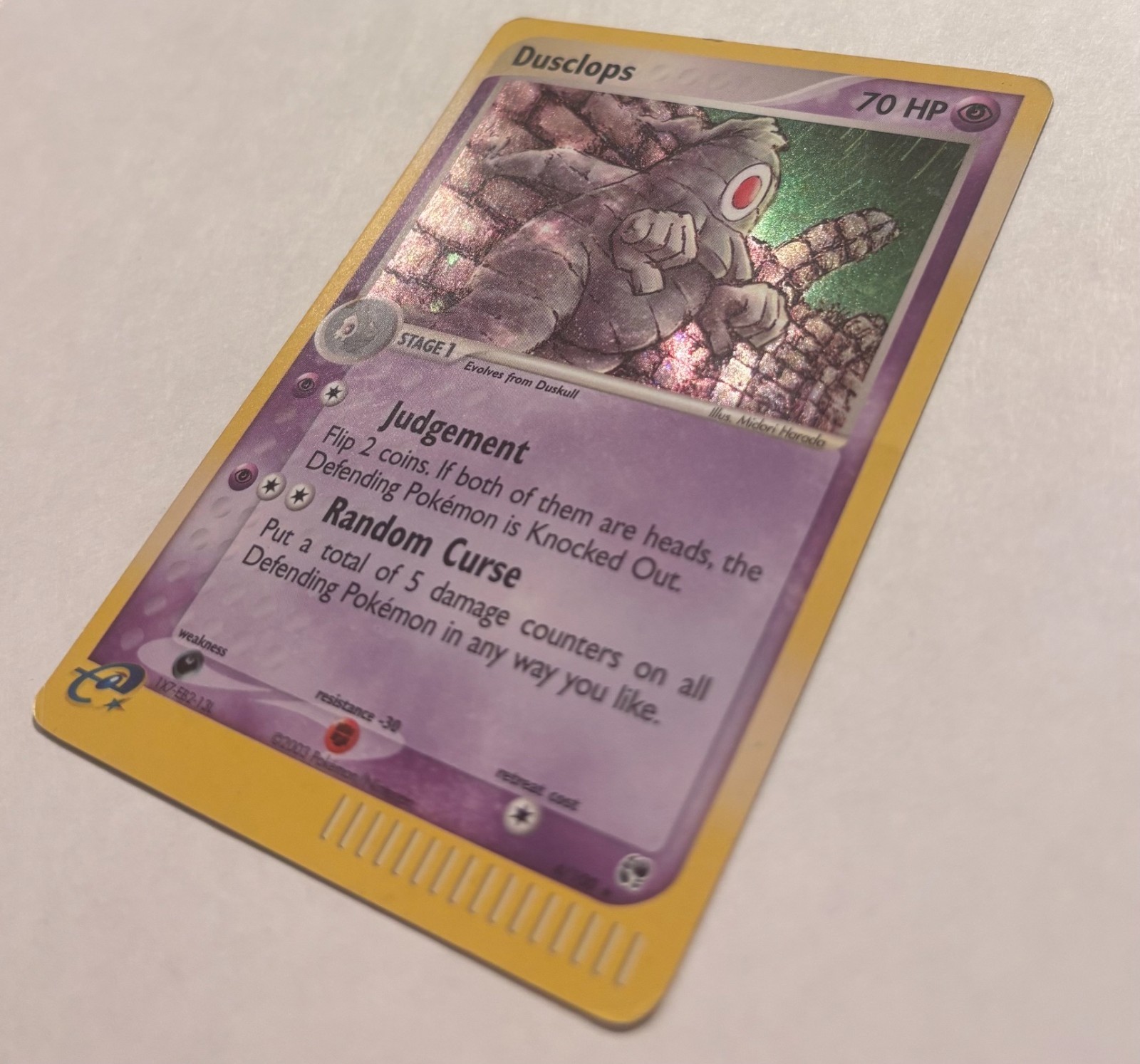 Dusclops 4/100 EX Sandstorm Holo Rare, Moderately Played