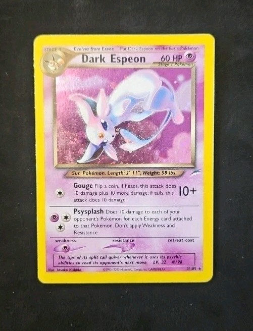 Pokémon TCG Dark Espeon 4/105 Neo Destiny Holographic 2000 Card LP?