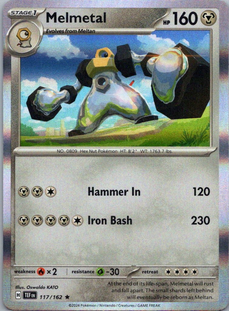 Pokemon TCG Melmetal 117/162 Temporal Forces Holo NM
