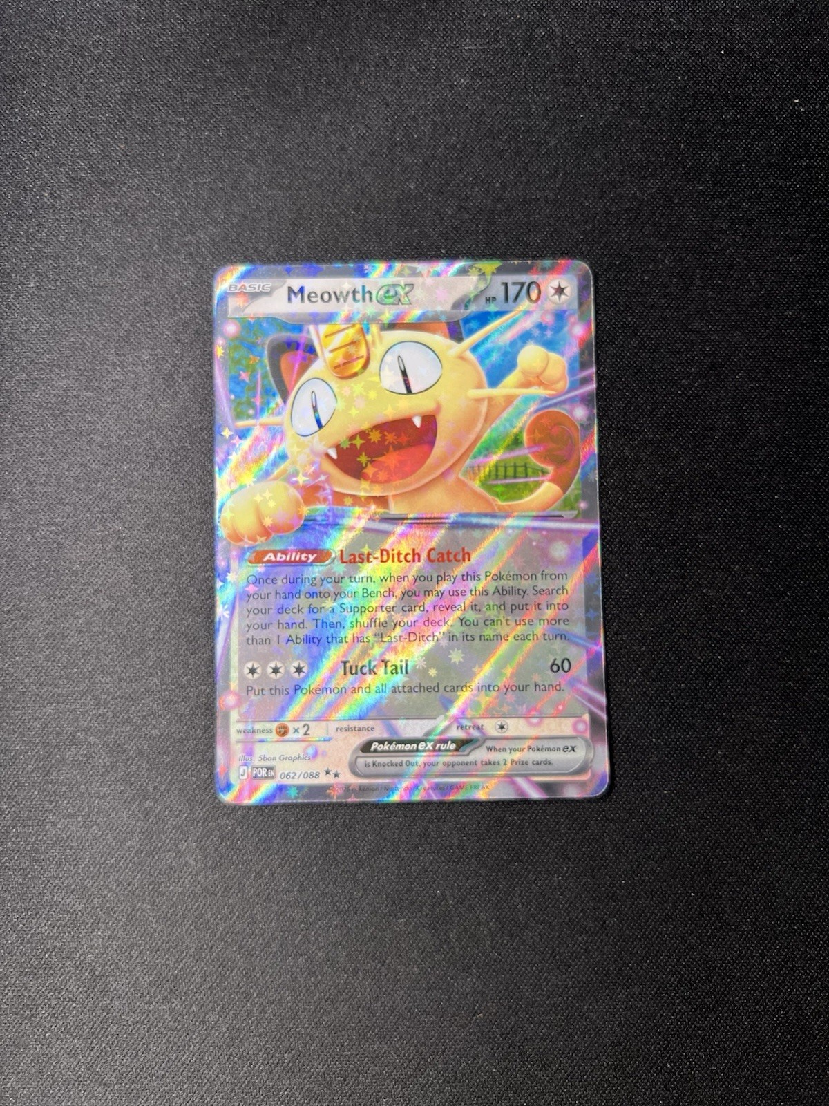 Meowth ex 062/088 Me03: Perfect Order Holo