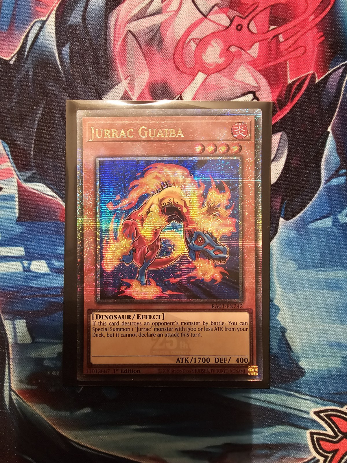 RA03-EN242 Jurrac Guaiba Quarter Century Secret Rare 1st Edition Yugioh Mint/NM