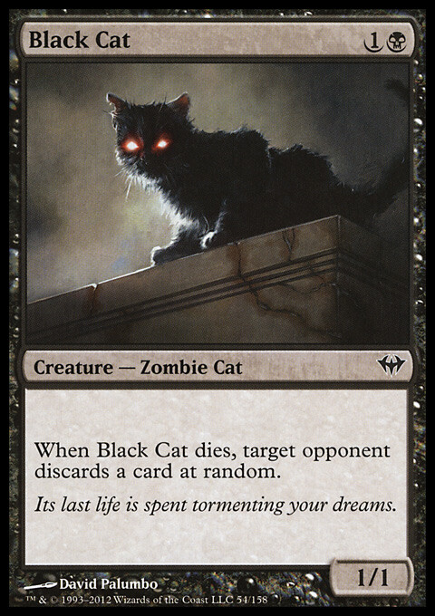 Magic the Gathering MTG Black Cat (54) Dark Ascension LP