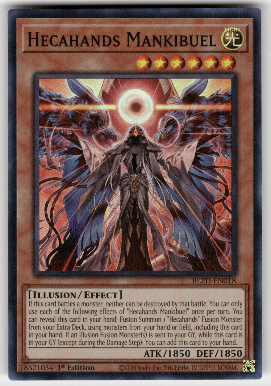 Hecahands Mankibuel – BLZD-EN018 – Super Rare – Blazing Dominion – NM/M