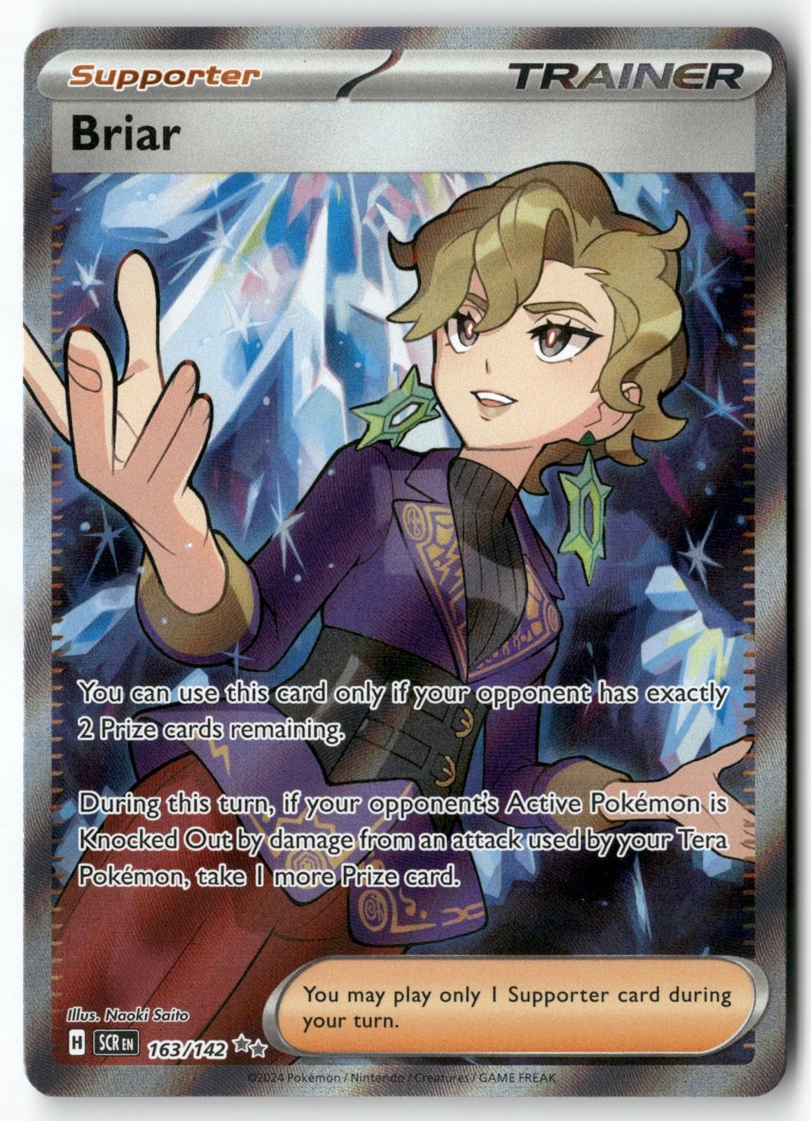 Briar 163/142 Ultra Rare Stellar Crown Pokemon Holo Near Mint